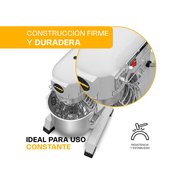 BATIDORA PLANETARIA DE 10LTS MODELO BATI-10 MARCA RHINO
