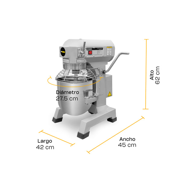 BATIDORA PLANETARIA DE 10LTS MODELO BATI-10 MARCA RHINO