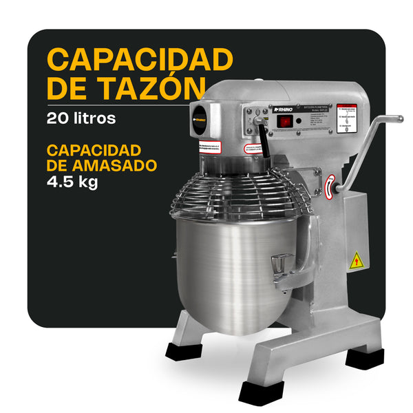 BATIDORA PLANETARIA MODELO BATI-20 MARCA RHINO