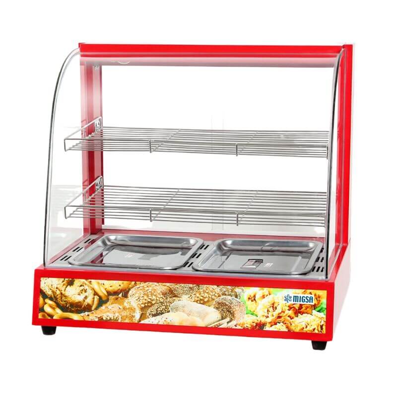 VITRINA CALIENTE SOBRE MOSTRADOR MOD BN-660-R MARCA MIGSA