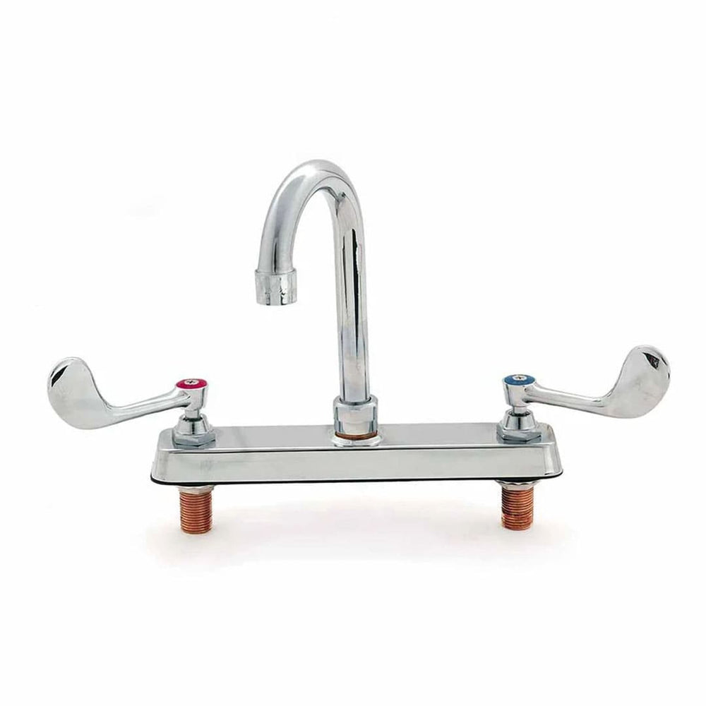 Llave Mezcladora de 8"  MIGSA BXF-VW5G Mezcladora de 8″ (20.3 centimetros) cuello de ganso alto de 24 centimetros de altura x 18 centimetros de ancho, con conexiones macho de 1/2″ NPS (13 mm)