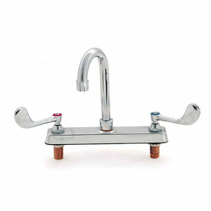 Llave Mezcladora de 8"  MIGSA BXF-VW5G Mezcladora de 8″ (20.3 centimetros) cuello de ganso alto de 24 centimetros de altura x 18 centimetros de ancho, con conexiones macho de 1/2″ NPS (13 mm)
