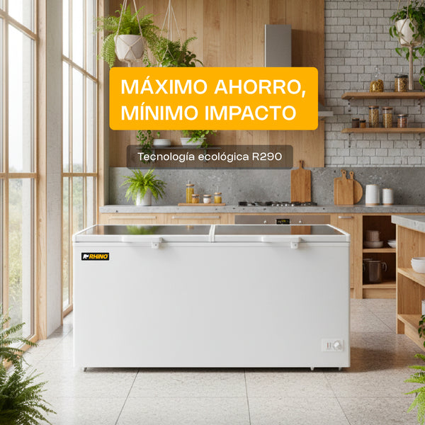 CONGELADOR HORIZONTAL CON TAPA DE ACERO INOXIDABLE 24FT MODELO CONGECO-24X MARCA RHINO