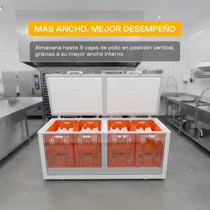 CONGELADOR HORIZONTAL CON TAPA DE ACERO INOXIDABLE 24FT MODELO CONGECO-24X MARCA RHINO