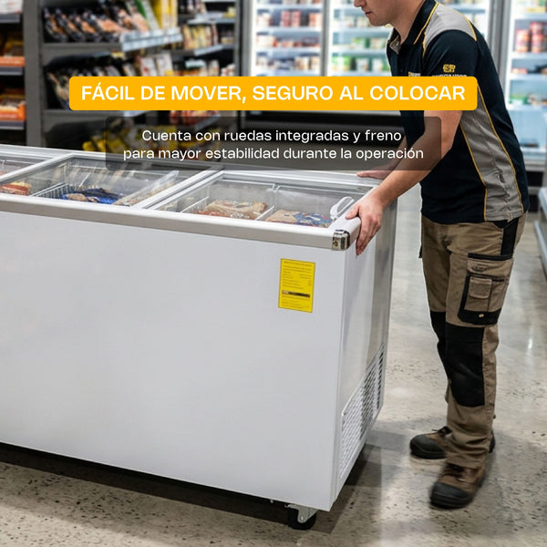 CONGELADOR PALETERO HORIZONTAL PLANO 12FT MODELO CONGECRI-12P MARCA RHINO