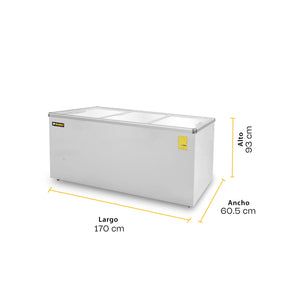 CONGELADOR PALETERO HORIZONTAL PLANO 12FT MODELO CONGECRI-12P MARCA RHINO