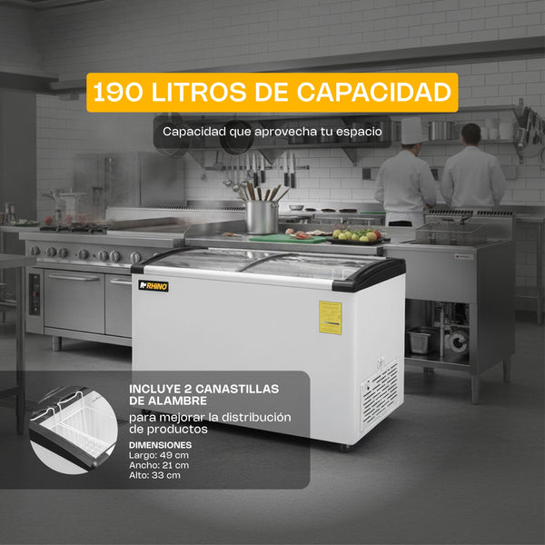 CONGELADOR PALETERO CURVO MODELO CONGECRI-7C MARCA RHINO