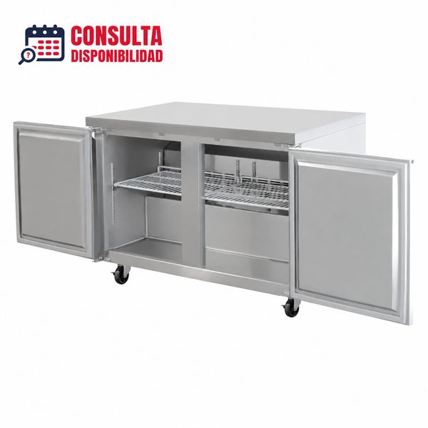 REFRIGERADOR BAJO BARRA 2 PUERTAS MODELO RBB-2P-SS-01 MARCA ICEHAUS