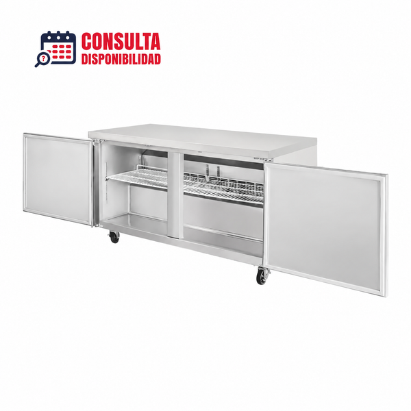REFRIGERADOR BAJO BARRA 2 PUERTAS MODELO RBB-2P-SS-02 MARCA ICEHAUS