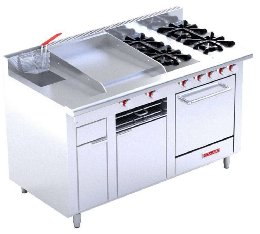 ESTUFA A GAS MOD MULTICHEF DE PISO MASTER LINEA PREMIUM MARCA CORIAT