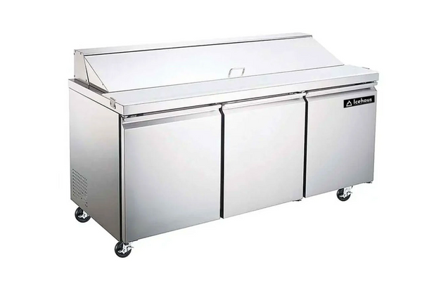 MESA PARA ENSALADAS 3 PUERTAS MODELO ME-3P-SS-01 MARCA ICEHAUS
