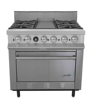 ESTUFA DE 4 QUEMADORES Y PLANCHA MODELO SSE4QP MARCA SANSON