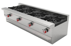 PARRILLA DE 4 QUEMADORES A GAS MODELO CG-40 SLIM MARCA DRAGO