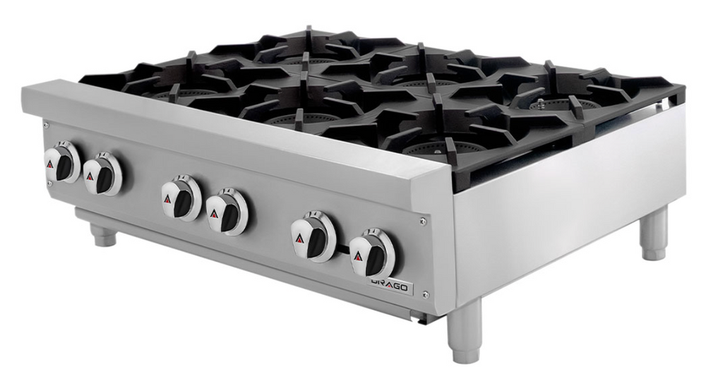 PARRILLA A GAS DE 6 QUEMADORES MODELO CG-60 MARCA DRAGO
