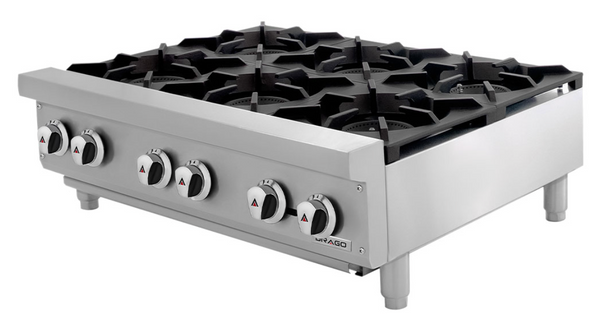 PARRILLA A GAS DE 6 QUEMADORES MODELO CG-60 MARCA DRAGO