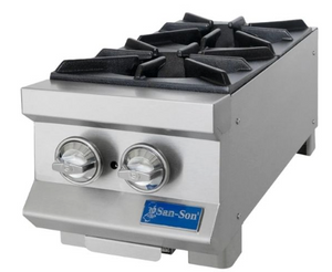 PARRILLA SANSON SS2Q 2 QUEMADORES TIPO HELICE 5.5 De HIERRO FUNDIDO De 33,000 Btu