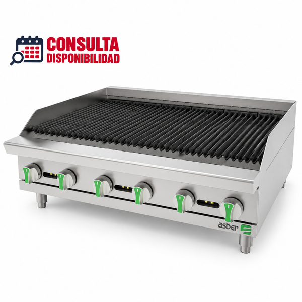 ASADOR A GAS 6 QUEMADORES MODELO ASBER AERB 36 EM MARCA ASBER
