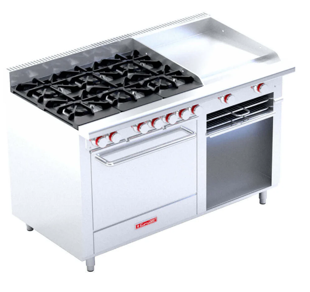 ESTUFA A GAS MODELO EC-6-H-GRILL  DE PISO MASTER LINEA PREMIUM  MARCA CORIAT