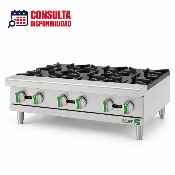 PARRILLA A GAS 6 QUEMADORES MODELO AEHP 6 36 EM  MARCA ASBER