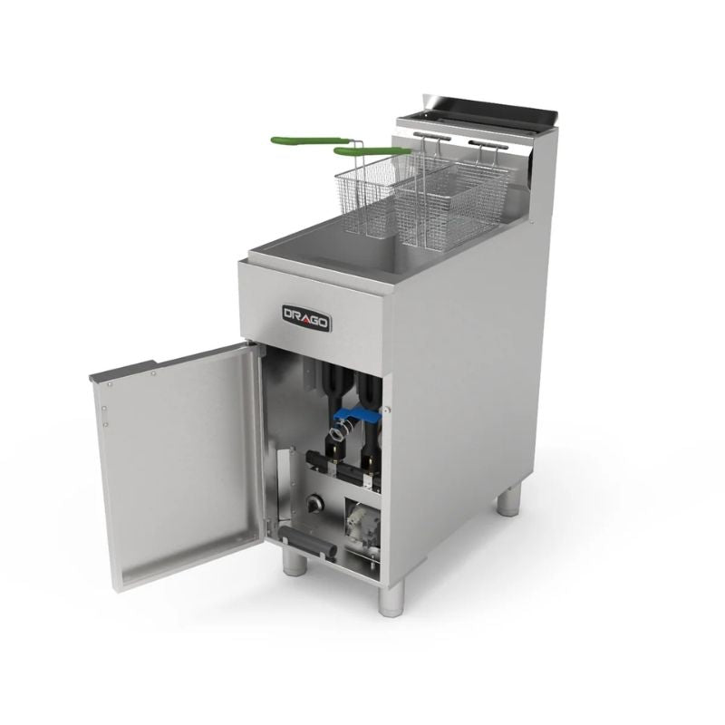 Freidora de piso a gas  DRAGO FG-17 RS E Capacidad De 16 Litros