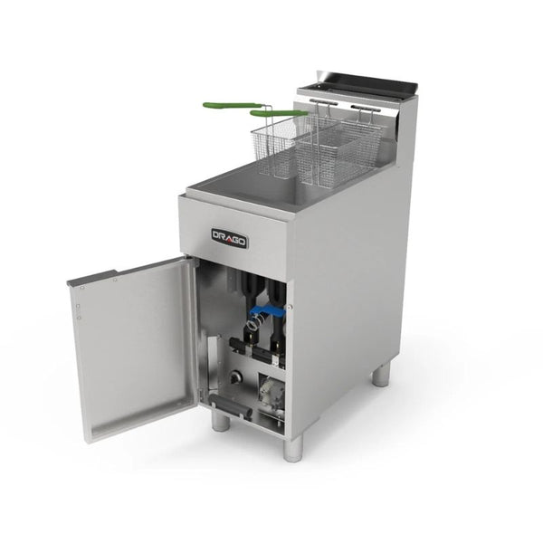 Freidora de piso a gas  DRAGO FG-17 RS E Capacidad De 16 Litros