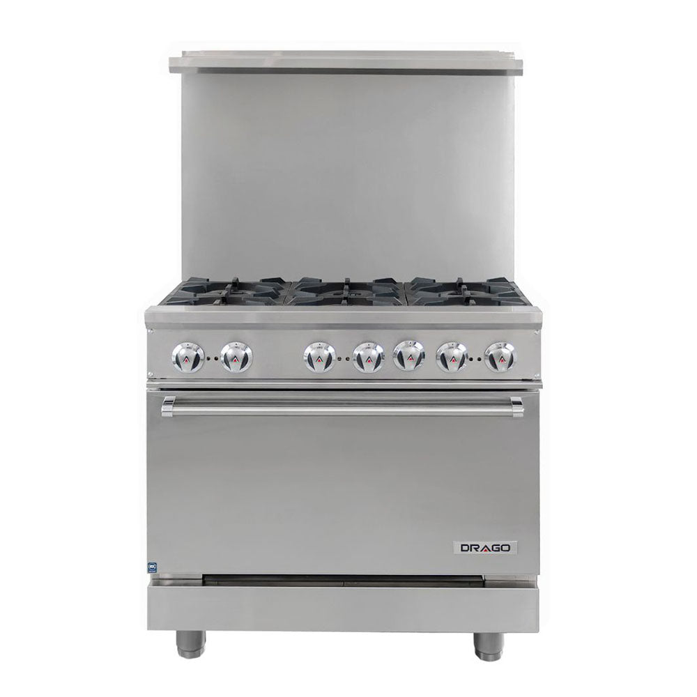 ESTUFA A GAS DE 6 QUEMADORES MODELO CG-61 MARCA DRAGO