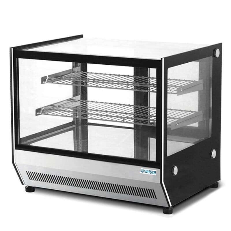 VITRINA CALIENTE SOBRE MOSTRADOR CRISTAL RECTO MOD GN-1200HRT MARCA MIGSA