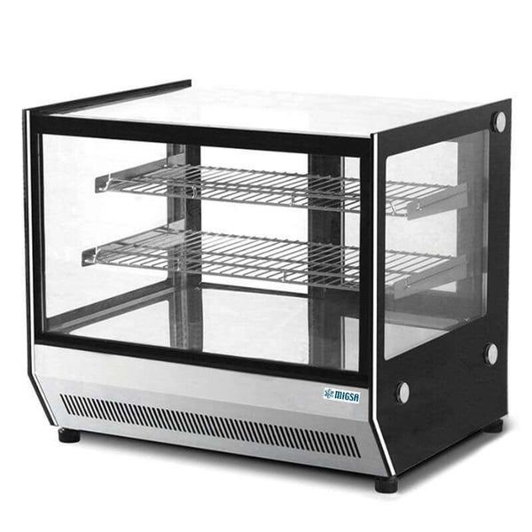 VITRINA CALIENTE SOBRE MOSTRADOR CRISTAL RECTO MOD GN-1200HRT MARCA MIGSA