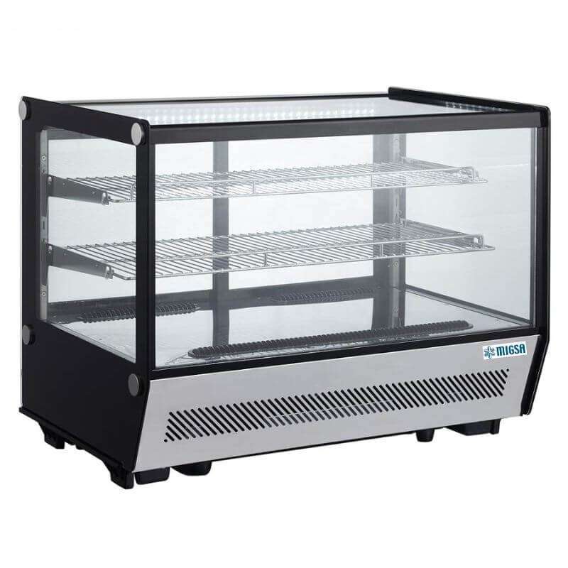 VITRINA EXHIBIDORA CRISTAL RECTO, CAPACIDAD DE 190 LITROS MODELO GN-1200RT MARCA MIGSA