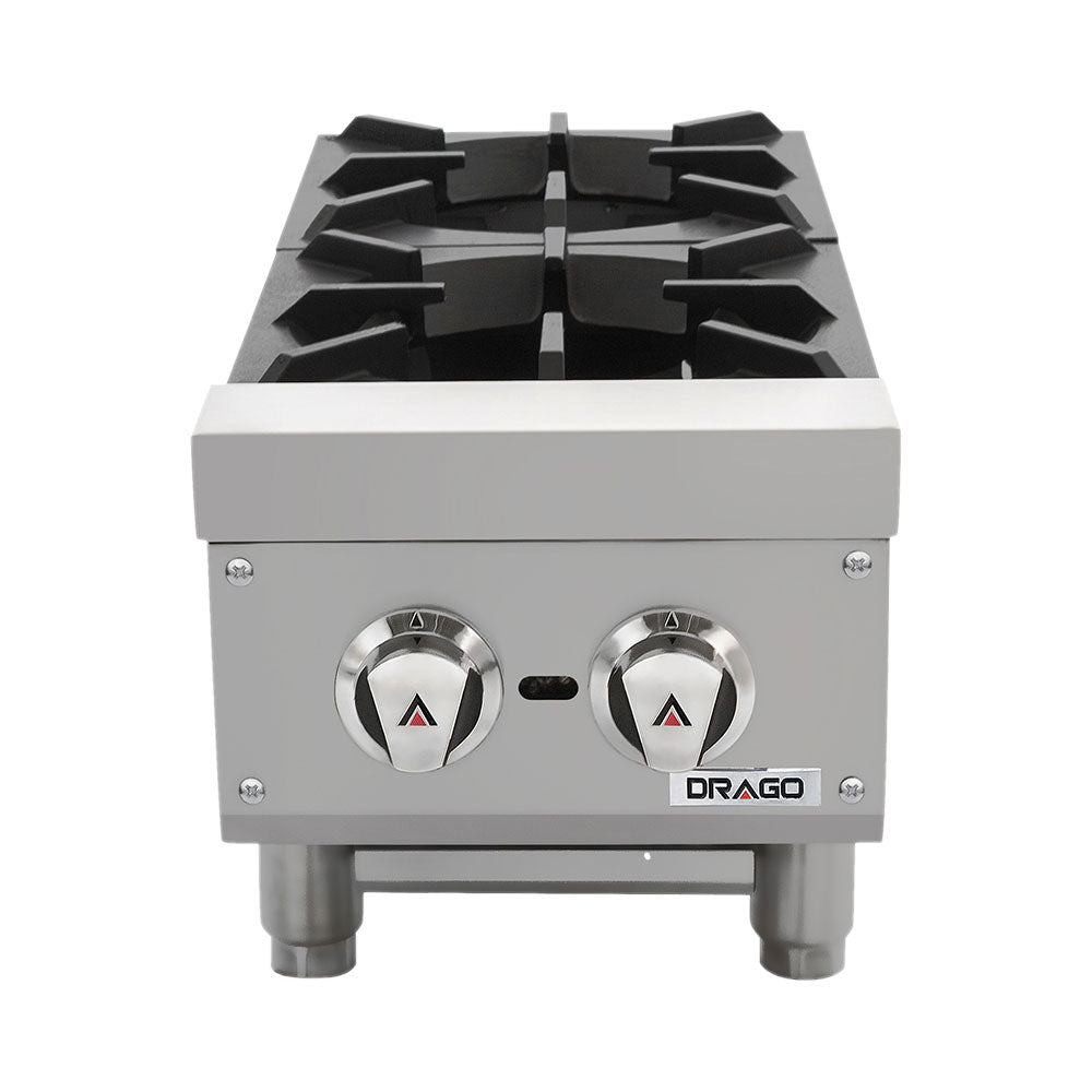 PARRILLA A GAS DE 2 QUEMADORES MODELO CG-20 MARCA DRAGO