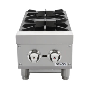 PARRILLA A GAS DE 2 QUEMADORES MODELO CG-20 MARCA DRAGO