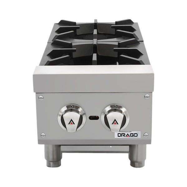 PARRILLA A GAS DE 2 QUEMADORES MODELO CG-20 MARCA DRAGO