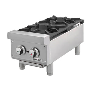 PARRILLA A GAS DE 2 QUEMADORES MODELO CG-20 MARCA DRAGO
