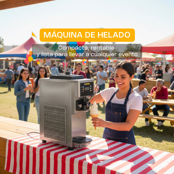 MAQUINA DE HELADOS DE MOSTRADOR MODELO HELA-10 MARCA RHINO