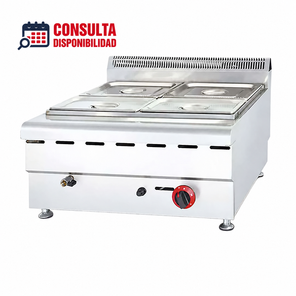 BAÑO MARÍA A GAS DE 4 DIVISIONES MODELO HGF-609 MARCA MIGSA