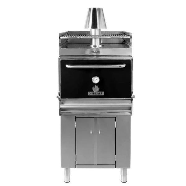Horno de brasa con armario MIBRASA HMBABSB160 Con Soporte de Bandejas Dimensiones parrilla 72 x 80 centimetros