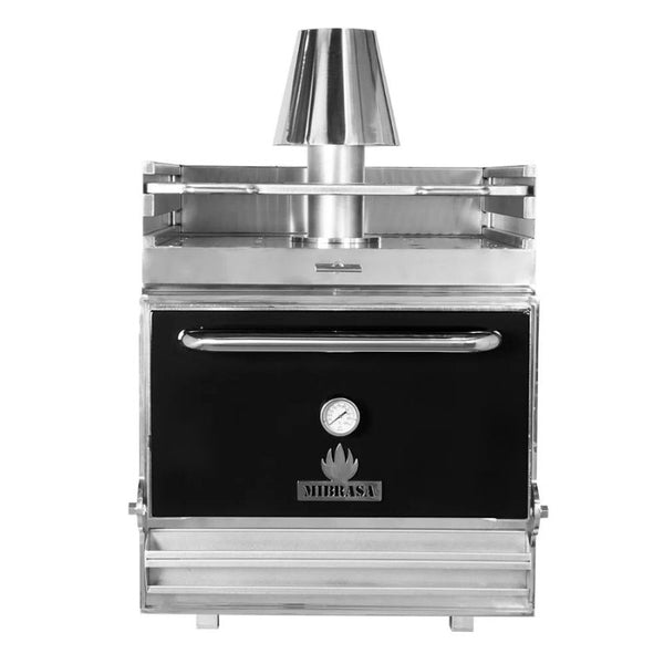 Horno de brasa sobre mesa MIBRASA HMBSB75 Parrilla – rejilla inferior en hierro colado de fundición.