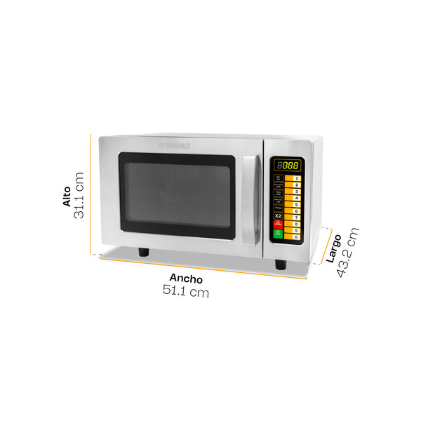 HORNO DE MICROONDAS PROFESIONAL 0.9FT MODELO HOMIC-09D MARCA RHINO