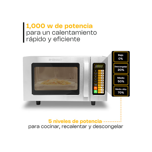 HORNO DE MICROONDAS PROFESIONAL 0.9FT MODELO HOMIC-09D MARCA RHINO