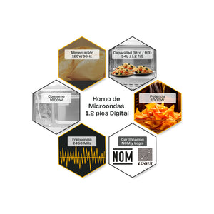HORNO DE MICROONDAS PROFESIONAL 1.2FT MODELO HOMIC-12D MARCA RHINO