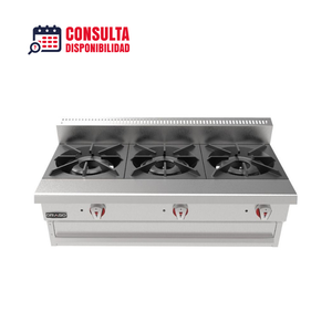 PARRILLA INDUSTRIAL DE 3 QUEMADORES MODELO GPA-300-01_ CG-30 SLIM MARCA DRAGO