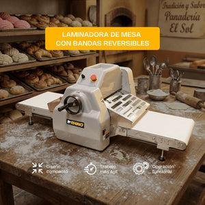 LAMINADORA DE MESA CON BANDAS REVERSIBLE MODELO LAMBA-169M MARCA RHINO