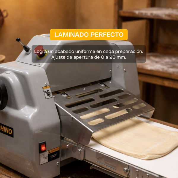 LAMINADORA DE MESA CON BANDAS REVERSIBLE MODELO LAMBA-169M MARCA RHINO