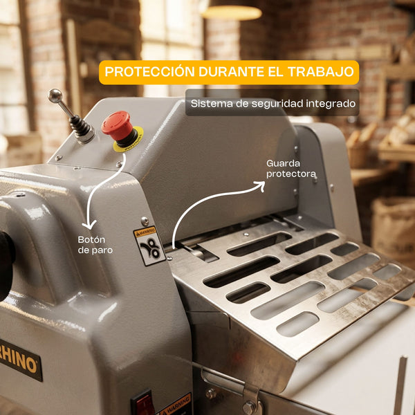 LAMINADORA DE MESA CON BANDAS REVERSIBLE MODELO LAMBA-169M MARCA RHINO