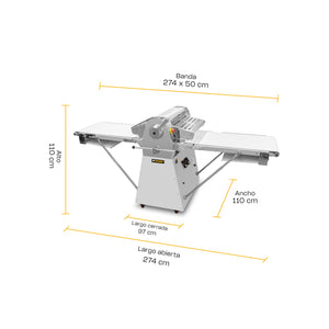 LAMINADORA DE PISO CON BANDAS REVERSIBLES MODELO LAMBA-274P MARCA RHINO