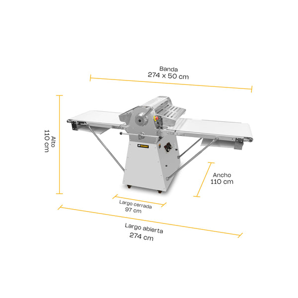LAMINADORA DE PISO CON BANDAS REVERSIBLES MODELO LAMBA-274P MARCA RHINO