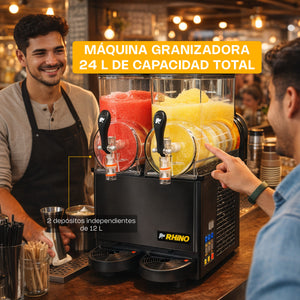 MÁQUINA GRANIZADORA 2 TAZONES MODELO MAGRA-2T MARCA RHINO