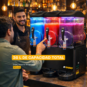 MÁQUINA GRANIZADORA 3 TAZONES MODELO MAGRA-3T MARCA RHINO