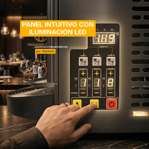 MÁQUINA GRANIZADORA 3 TAZONES MODELO MAGRA-3T MARCA RHINO