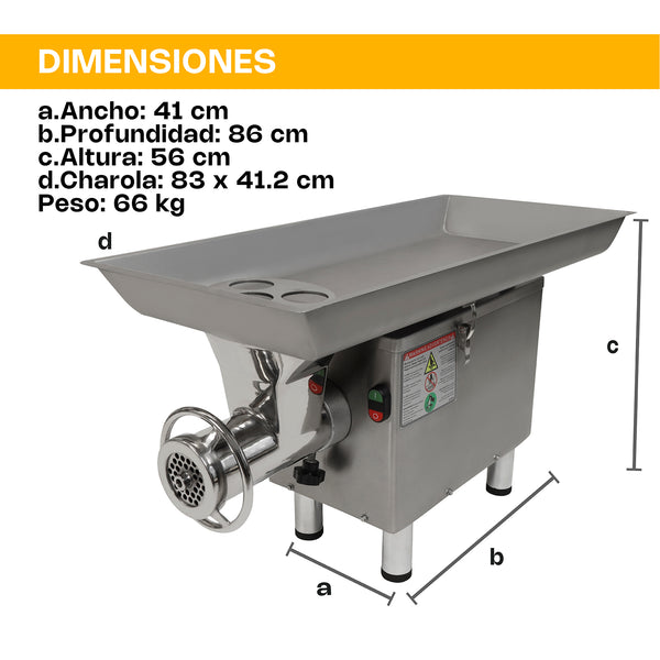 MOLINO DE CARNE 2HP MODELO MOLEM-22M2 MARCA RHINO